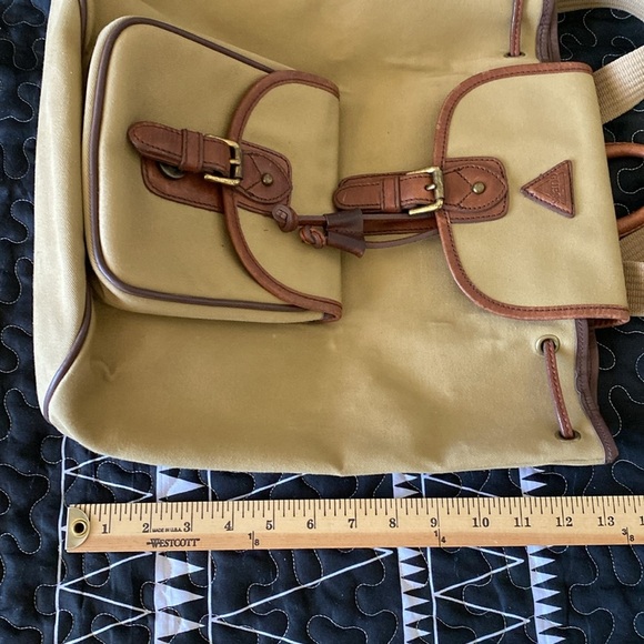 VINTAGE GUESS Canvas with Leather Trim Backpack - Picture 14 of 16